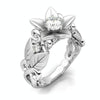 Fashion Rose with Diamond Women Wedding Ring, Ring Size:6