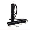 3W LED Mini Flashlight Light Torch Lamp with Strap(Black)