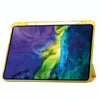 Clear Acrylic Leather Tablet Case For iPad Air 13 2024 / Pro 12.9 2022/ 2021 / 2020 / 2018(Yellow)