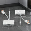 NK-1033TL Pro USB-C / Type-C, 8 Pin, USB to USB-C / Type-C, 2 x USB, RJ45, 3.5mm Multi-function Adapter(White)