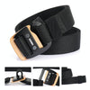 AWMN Men Casual Woven Stretch Sports Hook Buckle Belt, Length: 120cm(Black)