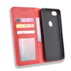 For Alcatel 1V (2019) with Fingerprint Hole Magnetic Buckle Retro Crazy Horse Texture Horizontal Flip Leather Case with Holder & Card Slots & Photo Frame(Red)