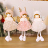 Christmas Tree Pendant Beaded Saree Angel Girl Hanging Decoration Children Cute Doll Gift(Beige)