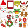 21pcs /Set Christmas Party Decoration Children Adults Quirky Photo Frame Handheld Photo Props
