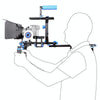 YELANGU D206 C-Type Handle Camera Shoulder Rigs Mount Kit with Matte Box & Follow Focus(Blue)