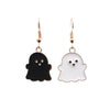 Halloween Jewelry Alloy Ghost Earrings Necklace(Black Earrings+Necklace)