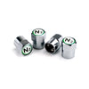 4pcs /Set N2 Metal Tire Valve Caps Automobile Universal Modified Valve Covers, Size: White Background(Silver)
