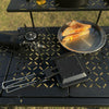 COOL CAMP CF-807 Outdoor Camping Folding Portable Sandwich Nonstick Grill Pan Toast Double Sided Skillet(Black)