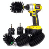 6 PCS / Set Electric Drill Head Car Tire Floor Crevice Cleaning Brush(Black)