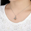 S925 Sterling Silver Personality Inlaid Bee Crystal Pendant