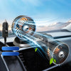 F622 Car Creative Folding Rotatable Double Head Electric Cooling Fan, Style:24V Cigarette Lighter