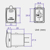 Car 3.1A USB Double-sided Mobile Phone Charger for Toyota
