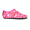 Non-slip Plastic Grain Texture Thick Cloth Sole Printing Diving Shoes and Socks, One Pair, Size:L (Rose Red Figured)