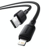 Baseus Silky Series 1m 2.4A USB to 8 Pin Fast Charging Cable(Black)