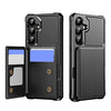 For Samsung Galaxy A35 5G Horizontal Flip Card Bag Holder Leather Phone Case(Black)