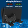 For PS4/PS4 Pro/PS4 Slim Host iplay Dual-seat Charging Multi-function Cooling Base Storage Bracket(Black)