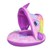 Baby Cartoon Animal Swimming Ring With Awning(Purple)