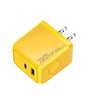 M167 PD 35W Type-C and USB QC 3.0 Fast Charger, Specification:US Plug(Yellow)