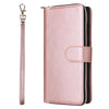 For Samsung Galaxy S25 Ultra 5G 9-Card Slots Zipper Wallet Bag Leather Phone Case(Rose Gold)