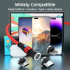 ENKAY 3 in 1 3A USB to Type-C / 8 Pin / Micro USB Magnetic 540 Degrees Rotating Fast Charging Cable, Length:2m(Black)
