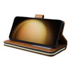 For Samsung Galaxy S25+ 5G 9-Card Slots Zipper Wallet Bag Leather Phone Case(Brown)