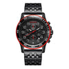OCHSTIN 7258 Fashion Steel Strap Multifunctional Quartz Men Watch(Black)
