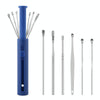 2 Packs Push-Pull Cylinder Storage Ear Scoop Set, Specification: 6 PCS/Set Blue