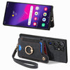 For Samsung Galaxy S25 Ultra 5G Retro Skin-feel Ring Multi-card Wallet Phone Case(Black)