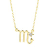 Zodiac Pattern Pendant Clavicle Chain Zodiac Diamond Necklace(N2204-8)