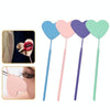 Stainless Steel Heart Shaped Grafting Eyelashes Inspection Mirror Beauty Tool(Purple)