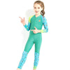 DIVE & SAIL LS-18822 Children Diving Suit Outdoor Sunscreen One-piece Swimsuit, Size: XL(Girl Green)