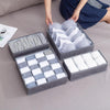 Foldable Drawer Clothes Storage Box, Spec: 24 Grids (Linen)