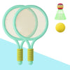 1 Pair Children Badminton Tennis Racket Outdoor Sports With Two Balls(Green)