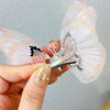 Handmade Butterfly Children Hairpin Spring Butterfly Hair Accessories(Light Pink)