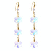 E2204-3 Flower Crystal Natural Crystal Handmade Earrings Zircon Long Earrings