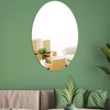 20cm x 13cm Oval Acrylic Mirror Stereo Wall Stickers Home Decoration Soft Mirror(Black)