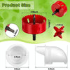 DIY Chicken Feeders Automatic Poultry Feeders Kit For Buckets, Barrels, Troughs, Spec: 4pcs/set Orange