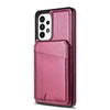 For Samsung Galaxy A53 5G Skin Feel Detachable Card Bag Magsafe Phone Case(Wine Red)
