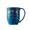 Creative Cute Plastic Cup Household Couple Cup(Sapphire Blue)