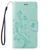 For  iPhone 8 & 7  Pressed Flowers Horizontal Flip Leather Case with Holder & Card Slots & Wallet(Green)