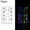 10 PCS Waterproof Color Luminous Tattoo Sticker Face Sticker(EX-026)