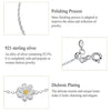 S925 Sterling Silver Platinum Plated Bracelet Cute Daisy Bracelet