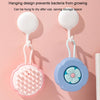Children Silicone Shampoo Brush Scalp Massage Comb Hangable Hair Washing Comb(Blue)