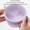 Makeup Brush Cleaning Bowl Storage Drying Rack Silicone Cosmetic Egg Cleaning Tool(Skin Color)