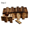 Magic Compartment Wooden Puzzle Box with Secret Drawer, Size: L