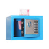 Secure Steel Home Safe Box 17x23x17cm - Blue - Key & Code