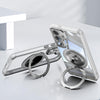 For Samsung Galaxy S25+ 5G 360 Holder MagSafe Acrylic Hybrid TPU Phone Case(Frosted White)
