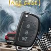 Hyundai 3 Button Folding Key Shell Silver | Key Fob Case