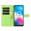 For Alcatel 3X 2020 Litchi Texture Horizontal Flip Protective Case with Holder & Card Slots & Wallet(Green)
