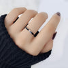 2 PCS Fashion Two Diamond-Studded Titanium Steel Couple Rings For Couple, Size: US Size 4(Rose Gold)